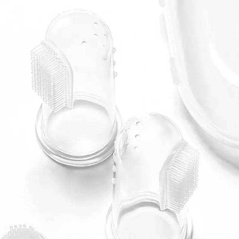 Silicone Soft Pet Finger Cuff Toothbrushes Dog Brush Bad Breath Tartar Teeth Care Tool C detail view