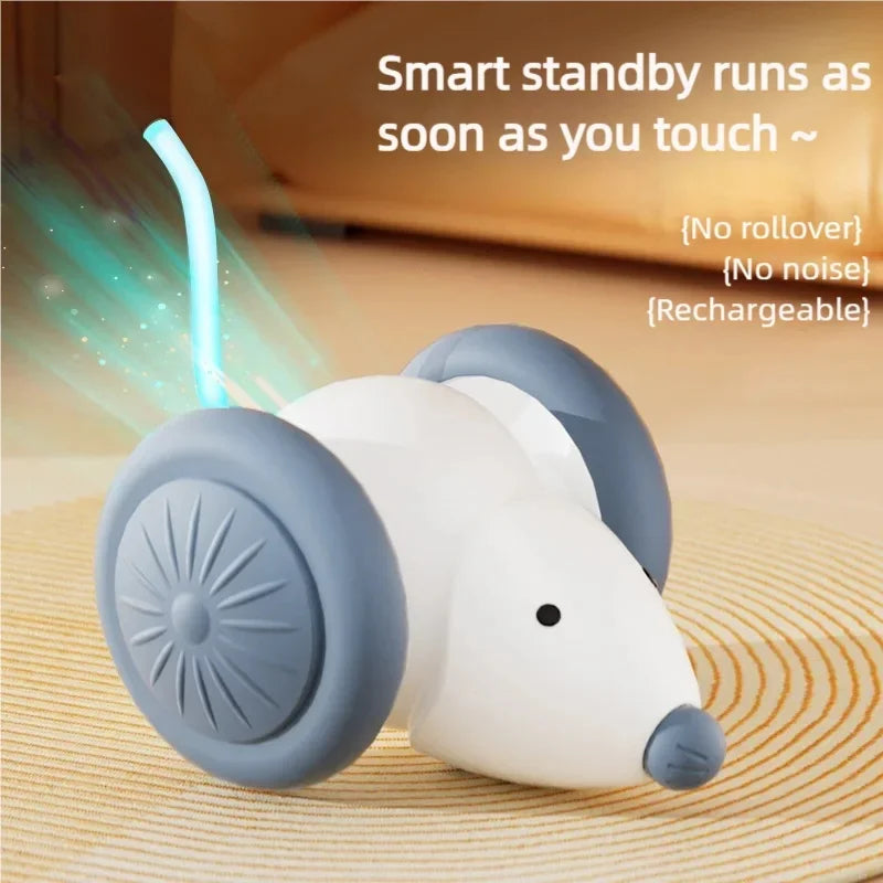 Car Interactive Cat Toy Automatic Teaser Rechargeable Intelligent Obstacle Avoidanc additional angle