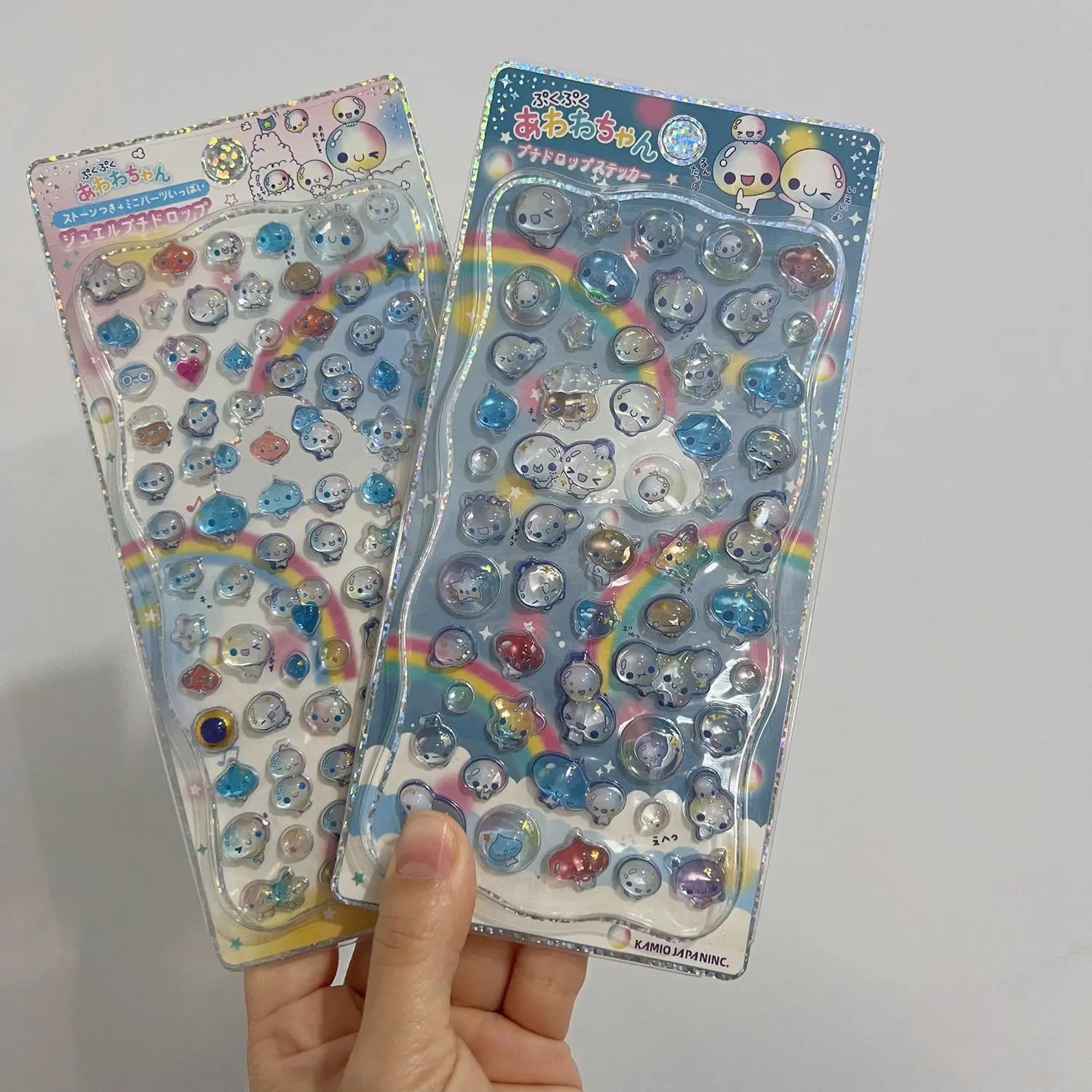 Cartoon Japanese 3D Crystal Relief Stickers Fashion Girls DIY Phone Water Cup Decorati close-up view
