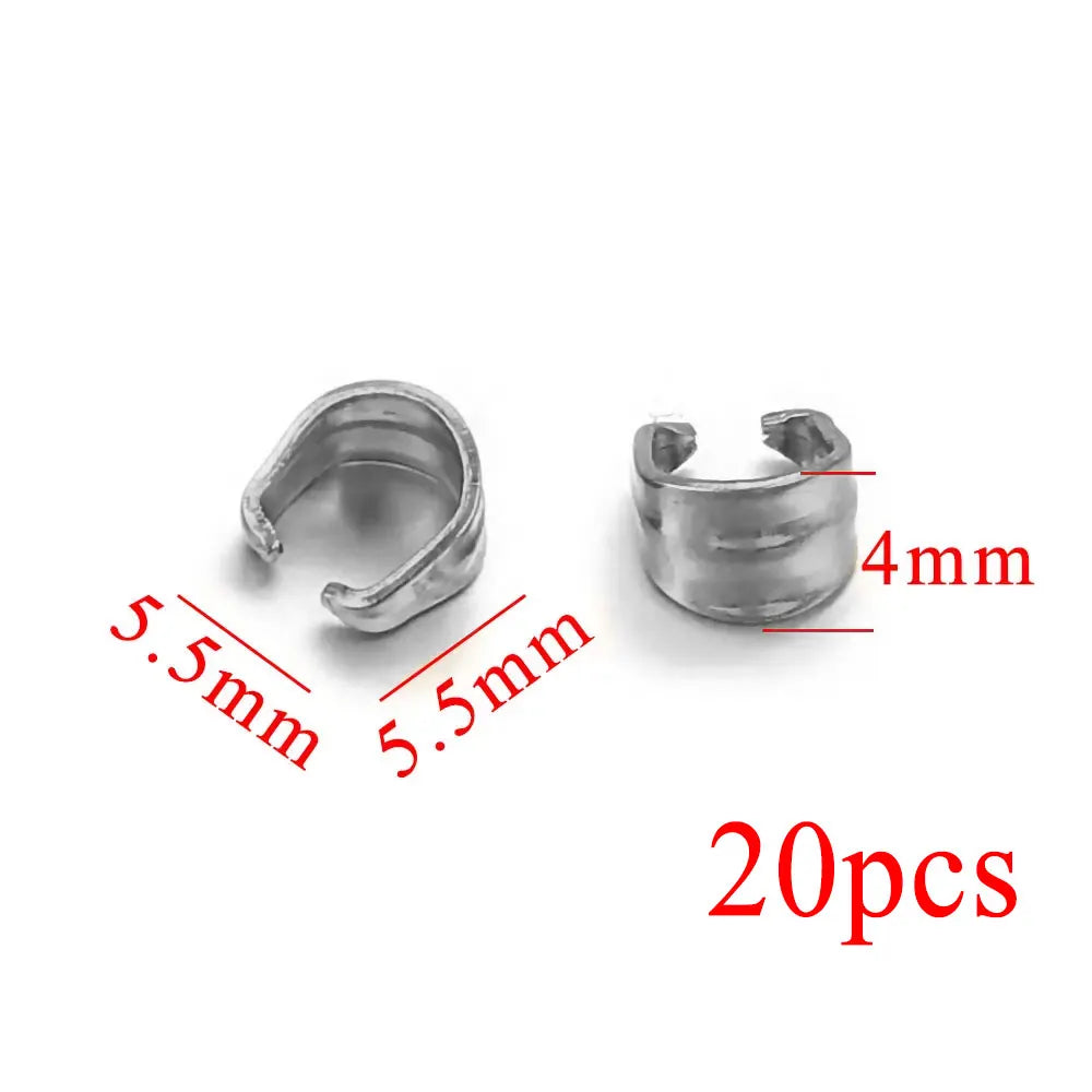 20/50pcs Stainless Steel Gold-plated Melon Clasps Glossy Jewelry Connector for DIY Nec close-up view