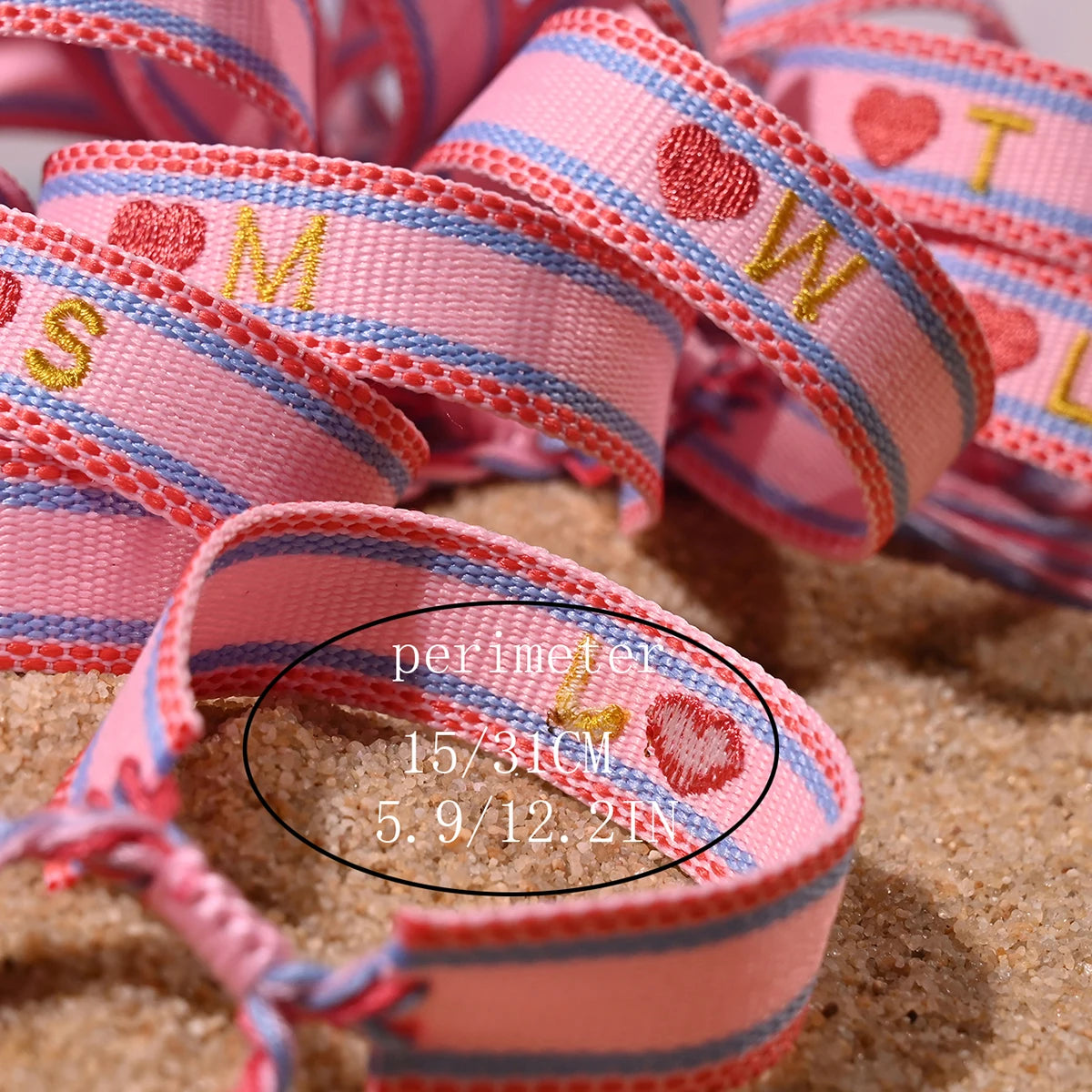 Handwoven Initial Letter Bracelet | Personalized Friendship Gift for Women detail view