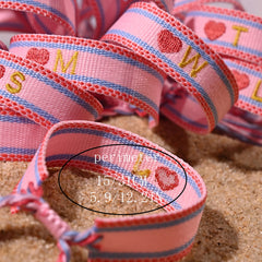 Handwoven Initial Letter Bracelet | Personalized Friendship Gift for Women detail view