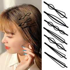 3/12Pcs Black Hair Clips Bobby Pins Wavy Hairpins Metal Barrettes Invisible Wave Hair alternate view