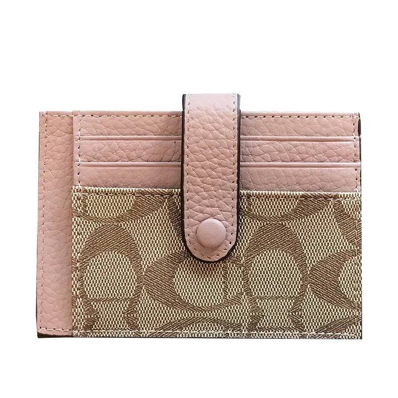 Compact RFID Wallet for Women | Slim Card Holder and Coin Purse close-up view