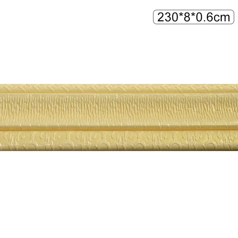 3D DIY Foam Skirting Border Tile Sticker | Waterproof Self-Adhesive Wall Edge Trim detail view