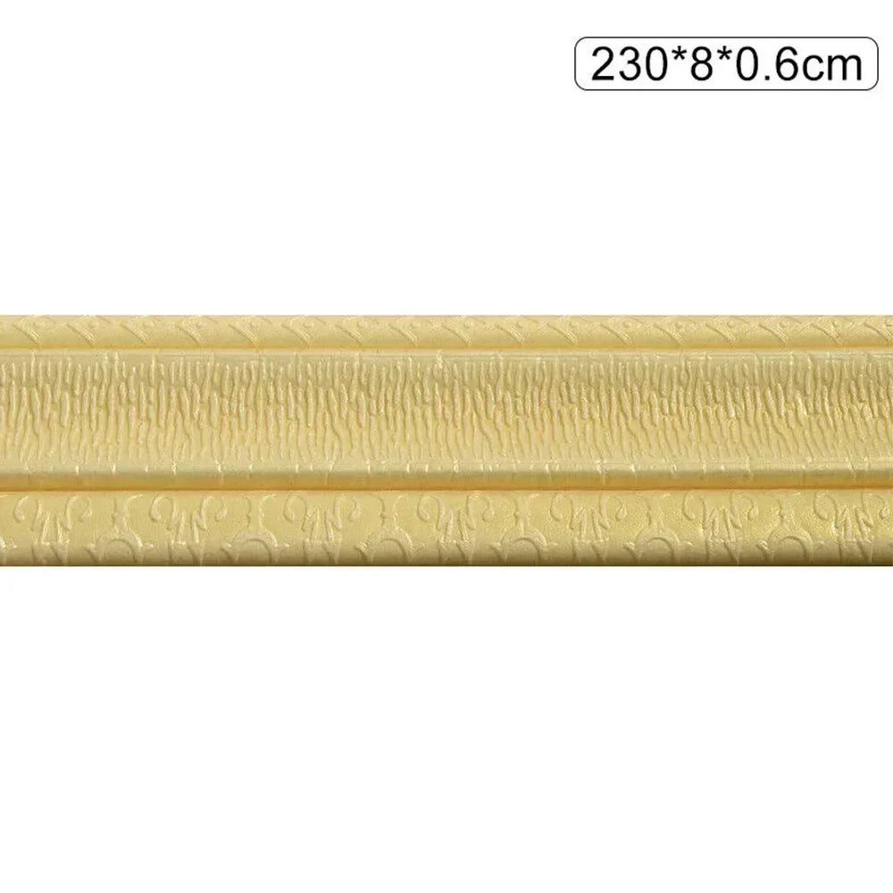 3D DIY Foam Skirting Border Tile Sticker | Waterproof Self-Adhesive Wall Edge Trim detail view