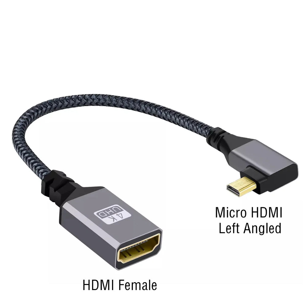 4K 60Hz HDMI-Compatible Extension Cable | Male to Female Adapter for Micro/Mini HDMI close-up view