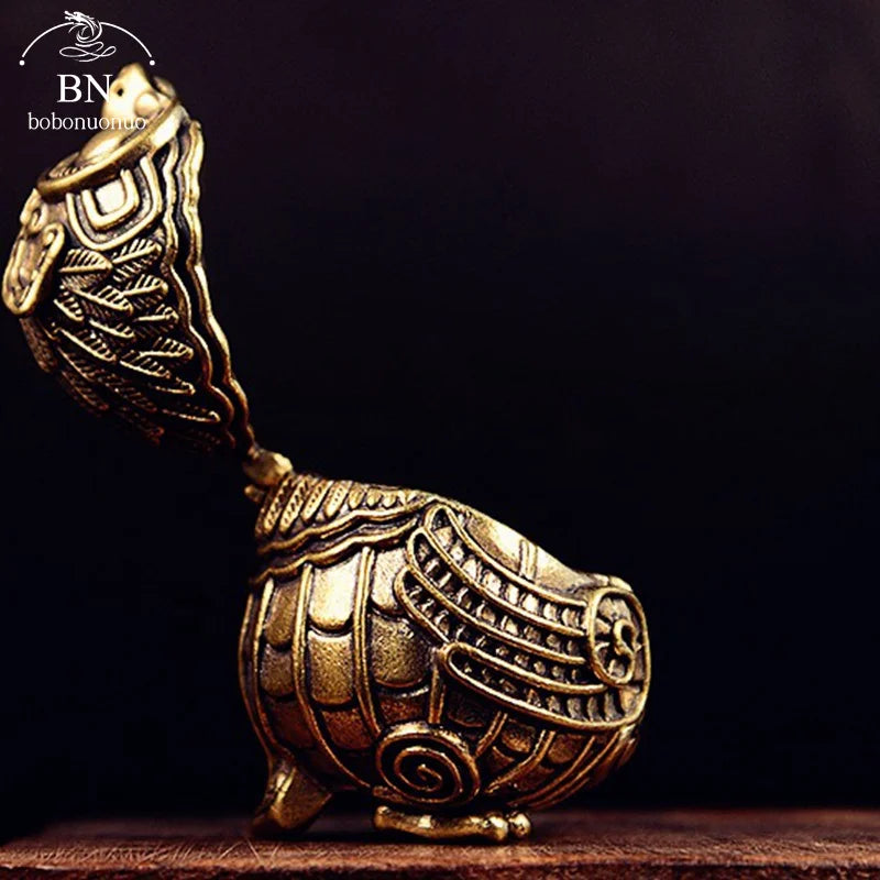 Antique Owl Incense Burner | Vintage Copper Home Decor and Desk Ornament additional angle