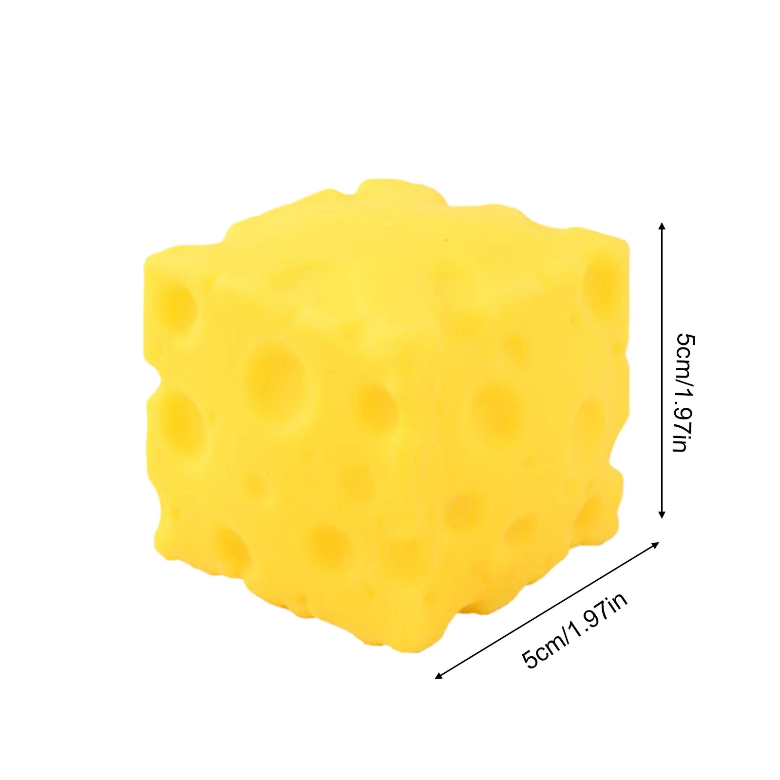 Squishy Cheese Cube Fidget Toy | Slow Rebound Stress Relief Sensory Toy close-up view