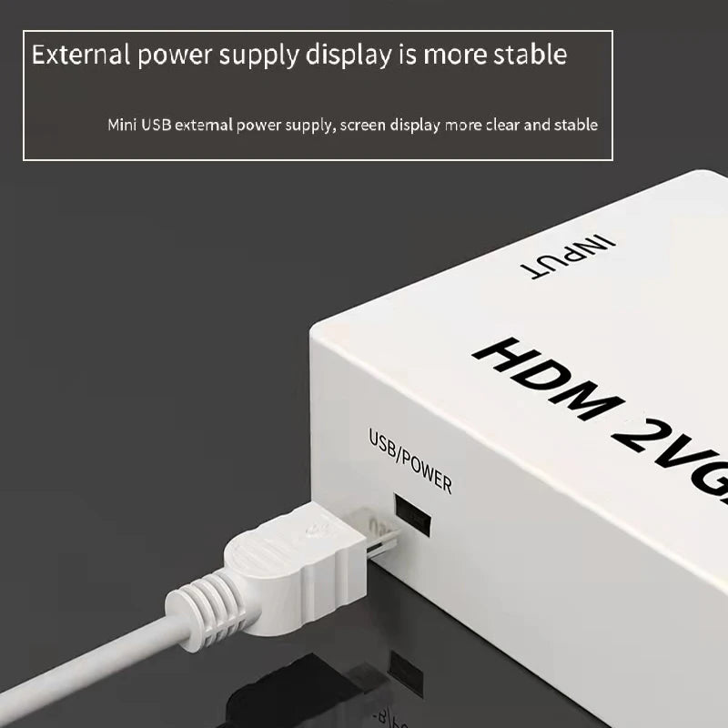 HDMI to VGA Converter with Audio | 1080P Adapter for Notebook Xbox PS3 PC Projector lifestyle view