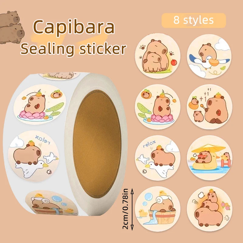 400pcs Cute Capybara Stickers | DIY Scrapbook and Reward Seal Set additional angle
