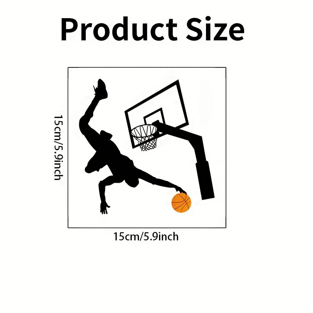 Basketball Player Light Switch Stickers | Waterproof Vinyl Wall Decals for Bedroom additional angle