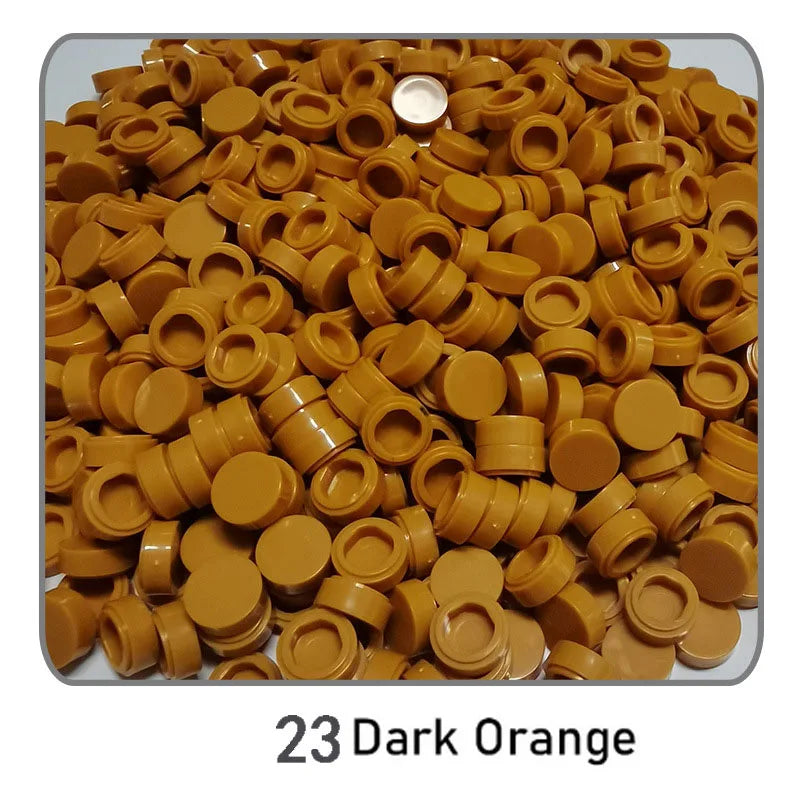 1000Pcs Tile 1x1 Round Building Blocks | 52 Color DIY Educational Creative Toy Set alternate view
