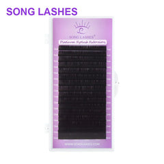 SONG LASHES Soft Silk High Quality Eyelash Curler Dark Glossy Black Russian Light Volume Lashes