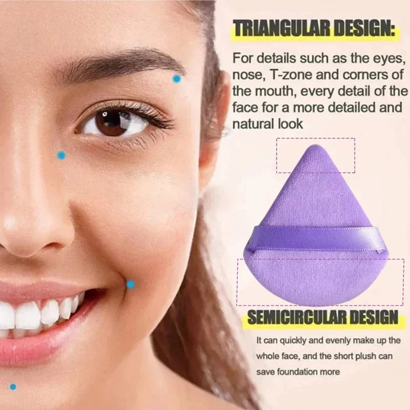 12pcs Makeup Sponge Set | Velvet Triangle Powder Puff for Foundation alternate view