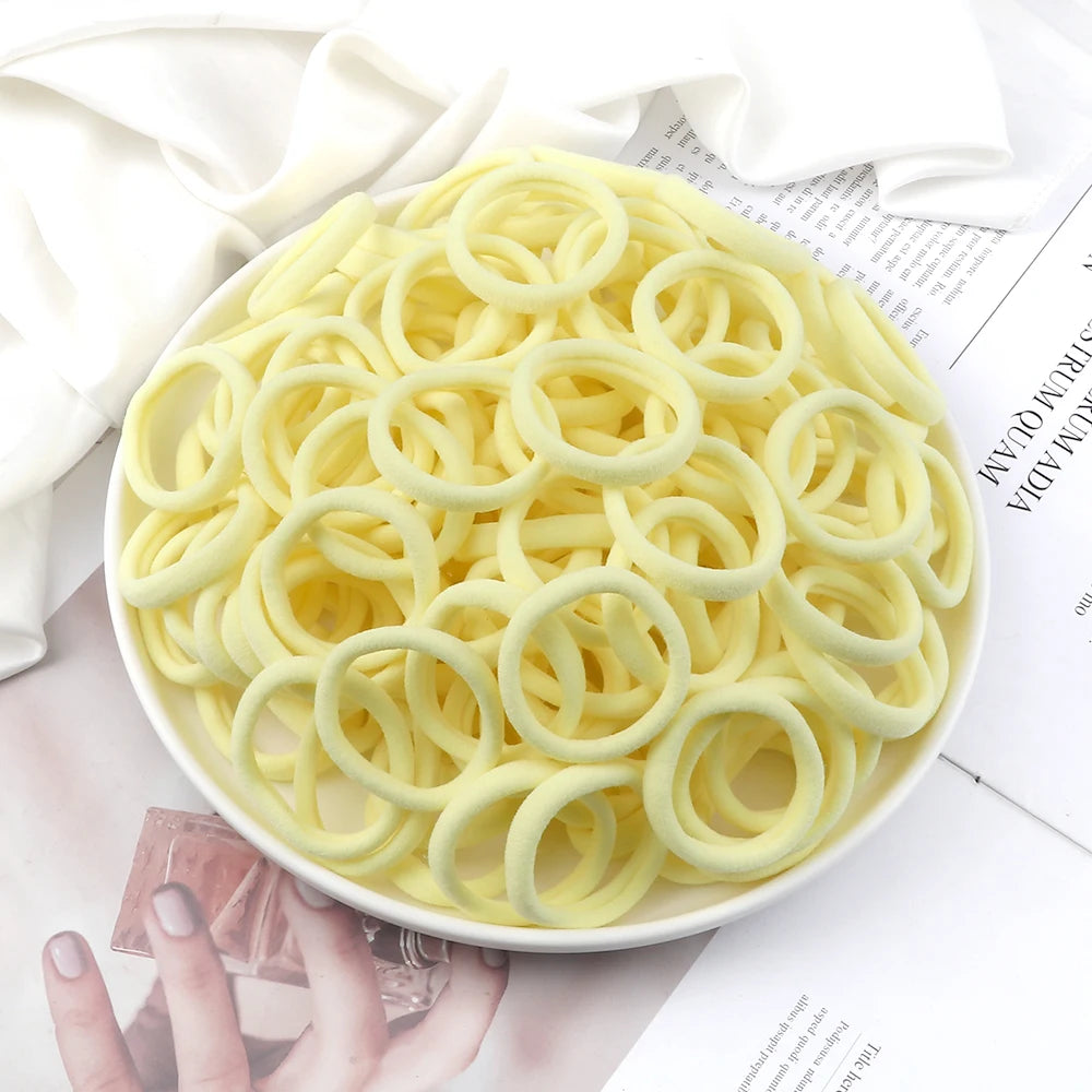 51 Colors Basic Elastic Hair Band for Girls 20/30/50PCS 4cm Simple Solid Color Headband detail view