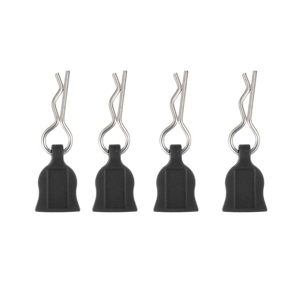 4/12pcs Metal R-type Car Shell Body Fixed Clips Pin with Tab for Axial SCX10 TRX-4 MJ alternate view