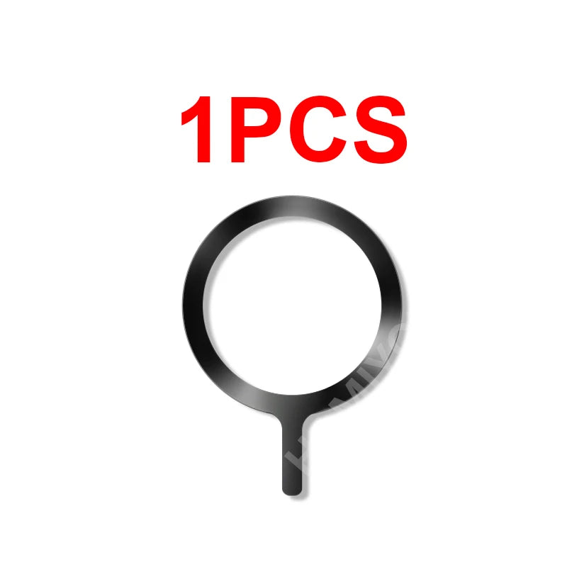 10-1PCS Stainless Steel Magnetic Metal Plate Ring For Magsafe Wireless Charger Iron Sh close-up view