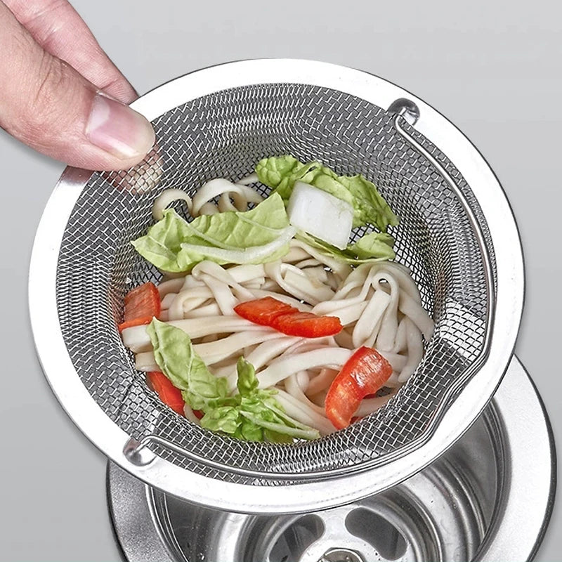 Stainless Steel Kitchen Sink Strainer Thickened Anti Clog Drain Filter Universal Leak lifestyle view