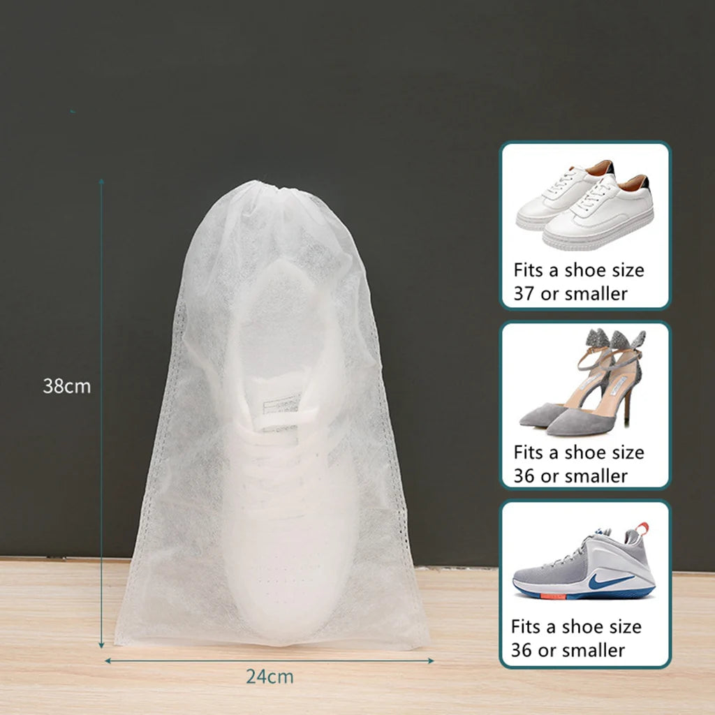 10pcs Shoes Storage Bag Closet Organizer Non-woven Travel Portable Bag Waterproof Poc alternate view