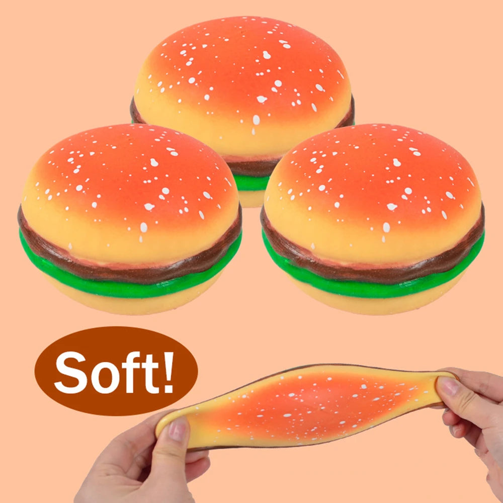 Squishy Stress Relief Toy Hamburger Pinching Cookies | Decompression Venting Toy fo additional angle