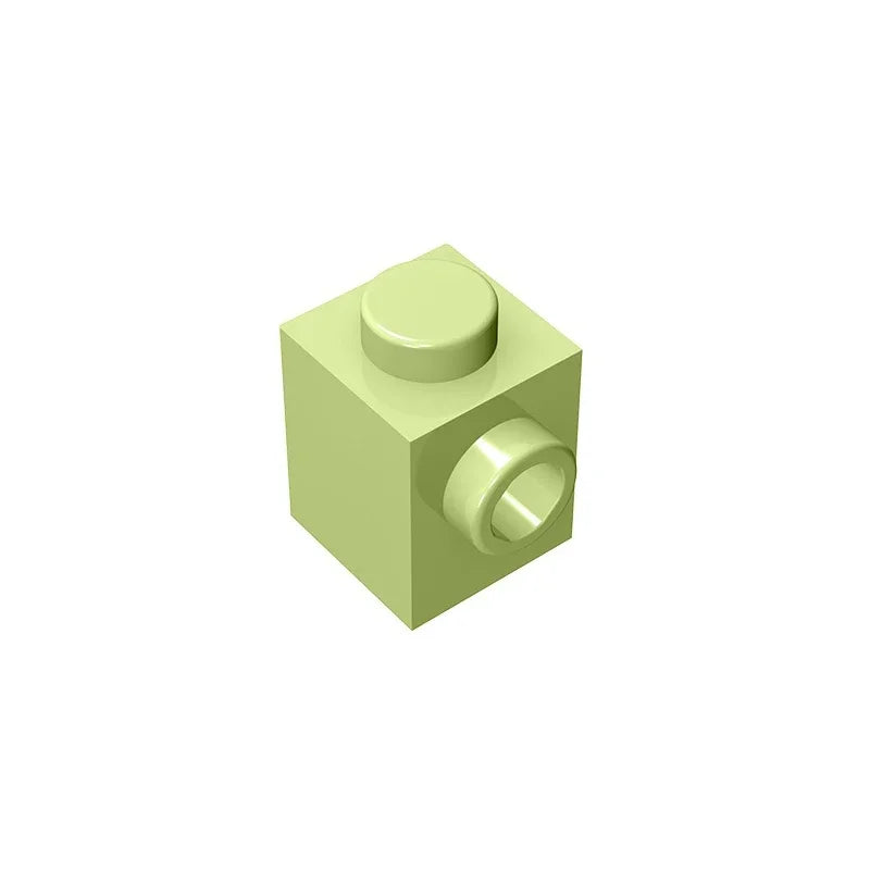 Gobricks GDS-635 BRICK 1X1 W. 1 KNOB | Single Side Bump Building Block Compatible w additional angle