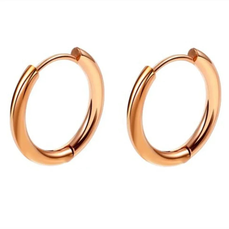 Stainless Steel Huggie Hoop Earrings | Unisex Cartilage Helix Tragus Jewelry detail view