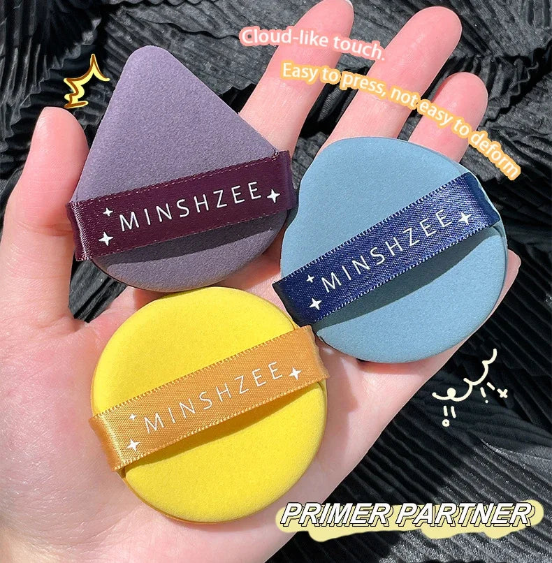 3Pcs Makeup Sponge Puff Set Soft Cotton Face Base Cushion Puffs Washable Velvet Mak additional angle