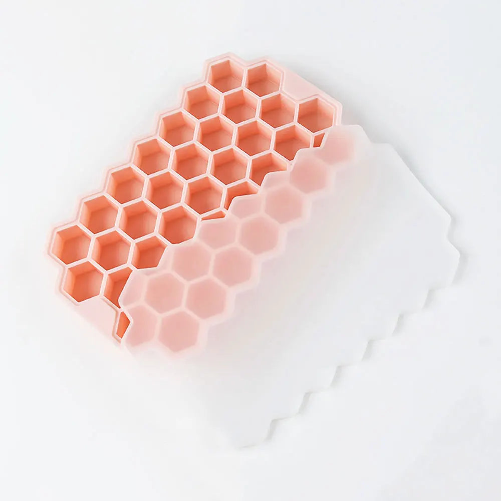 37 Grids Honeycomb Ice Cube Silicone Mold with Lid | Flexible Silicone Ice Tray for D lifestyle view