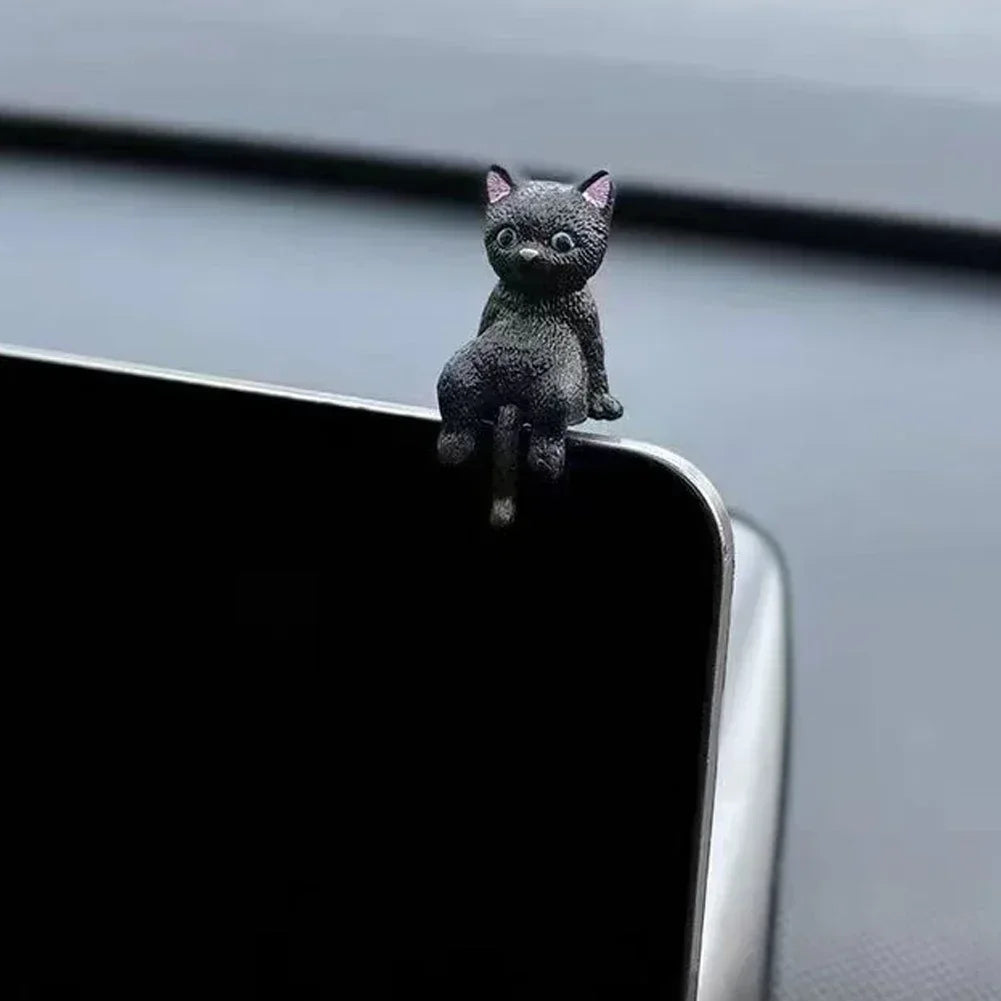 Funny Sleeping Cats Car Dashboard Ornament Adorable PVC Decoration For Car Interior Funn detail view