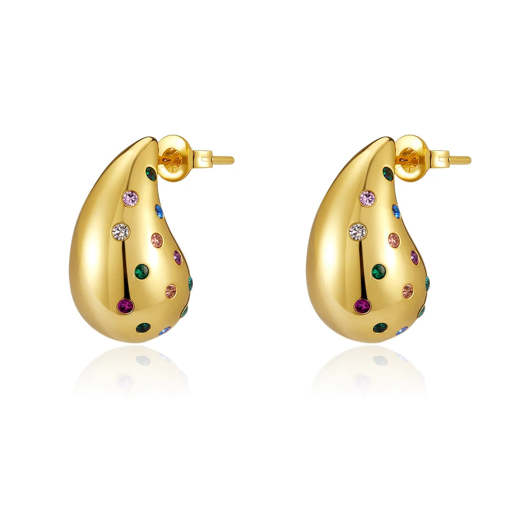 Hot Selling 925 Silver Heart-Shaped Butterfly Cherry Zircon Earrings,Suitable for E additional angle
