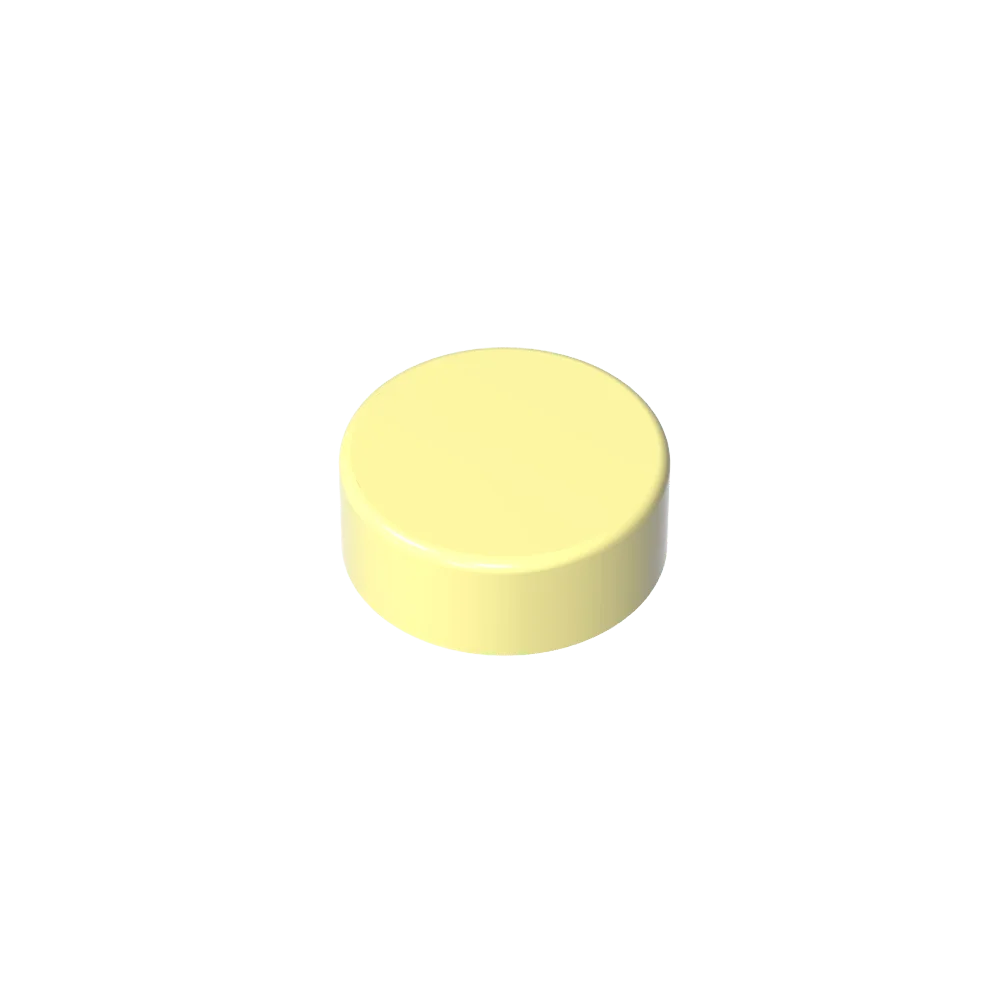 Gobricks GDS-612 Flat Tile 1x1 Round | Compatible Building Block detail view
