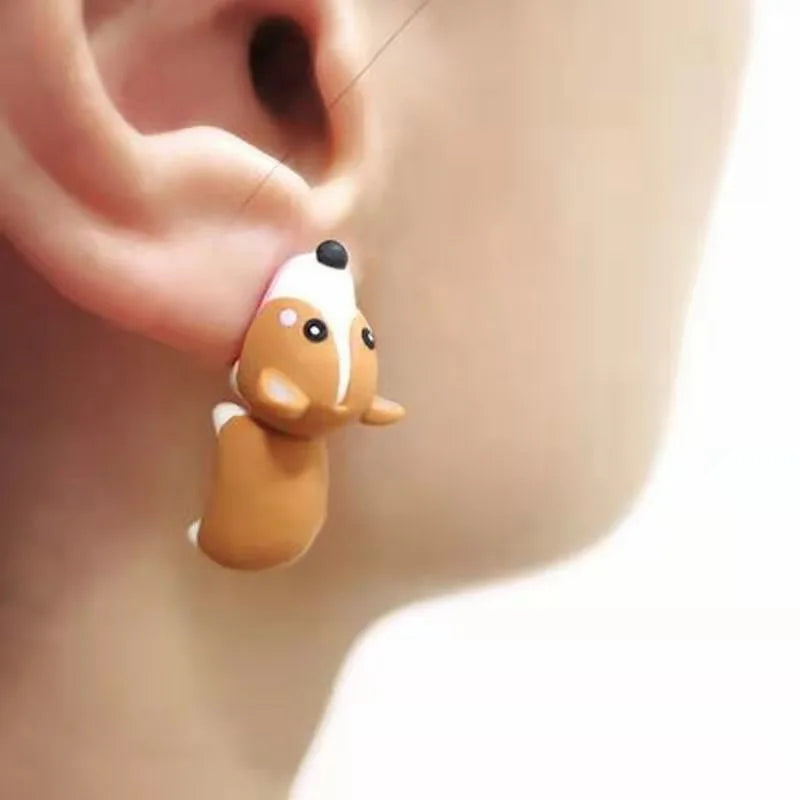 Imitation Animal Biting Shark Stud Earrings for Women detail view