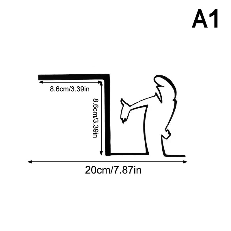 Minimalist La Linea Switch Sticker | Cartoon Power Switch Decal for Home Decor alternate view