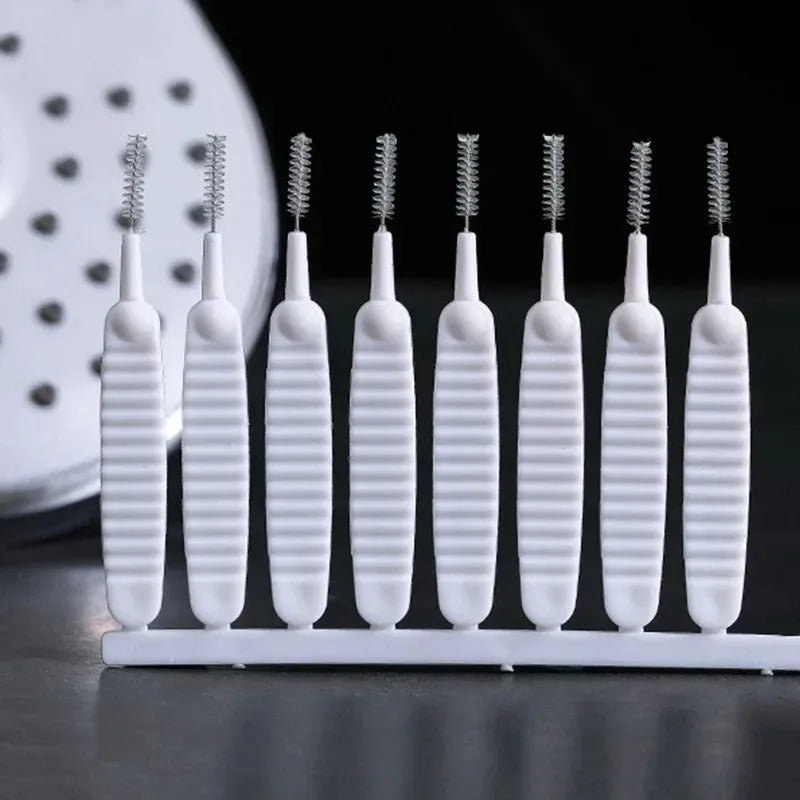 10-100PCS Shower Cleaning Brush Bathroom Micro Nylon Brush Nozzle Anti-blocking Cle additional angle