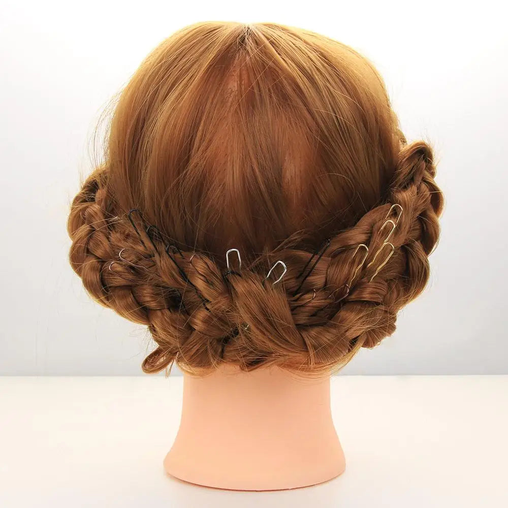 20PCS 5/7cm U Shaped Hairpin Gold Bridal Hairstyle Tool Alloy Gifts Barrette Hair C additional angle