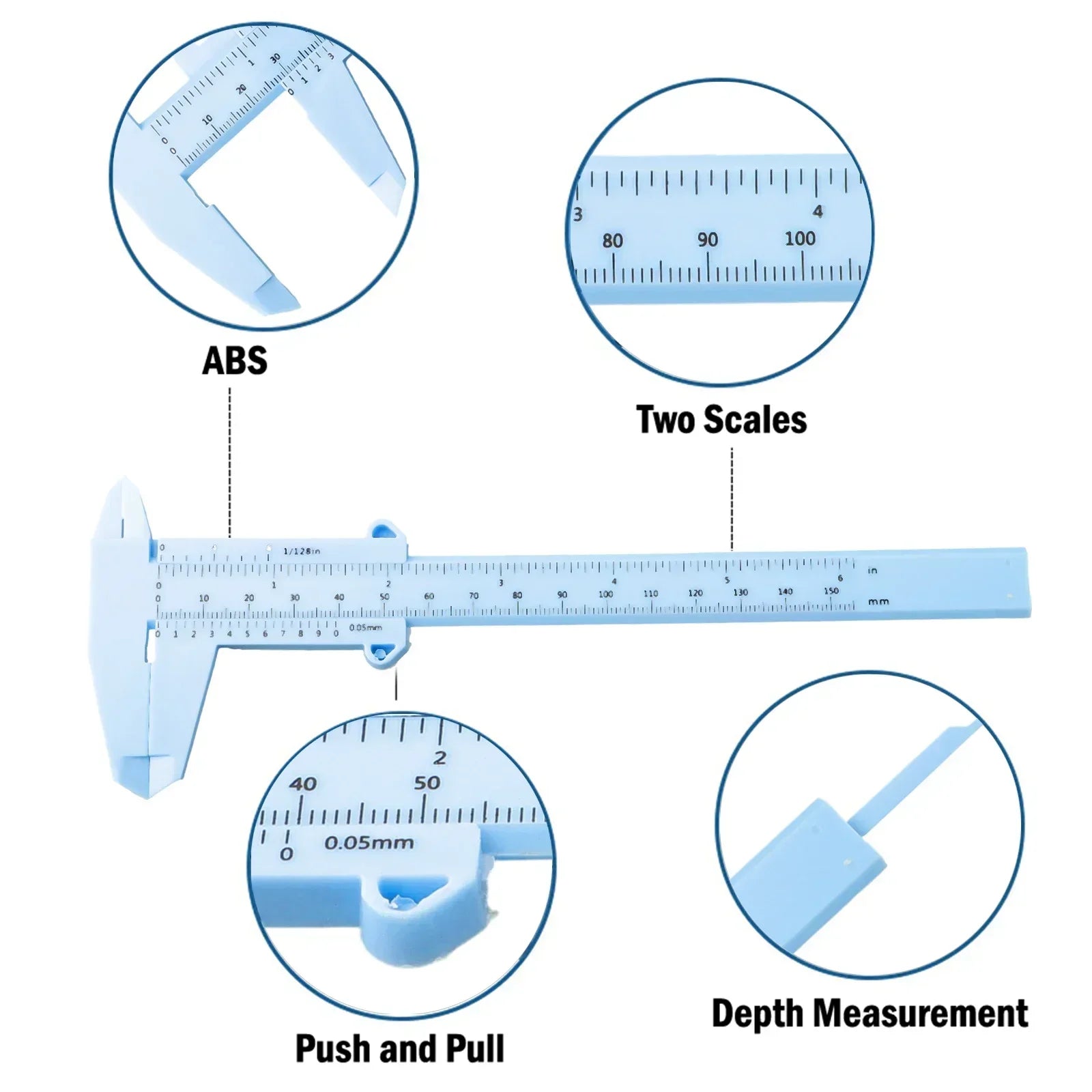 Plastic Vernier Caliper 0-150mm | Precision Measuring Tool for Jewelry and School Use lifestyle view