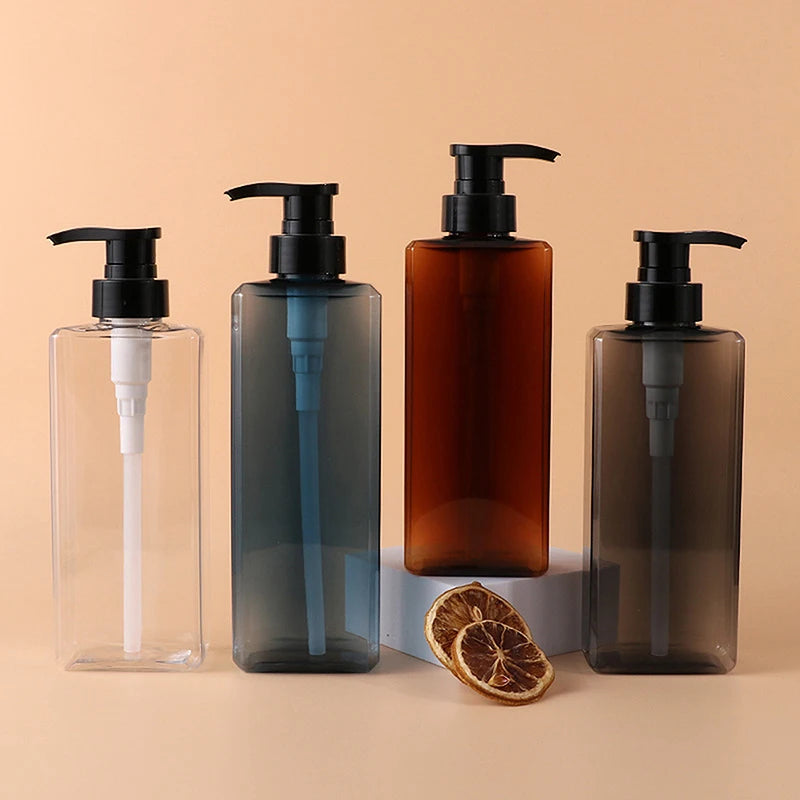 Square Soap Dispenser | Refillable 400/500ml Bathroom Pump Bottle detail view