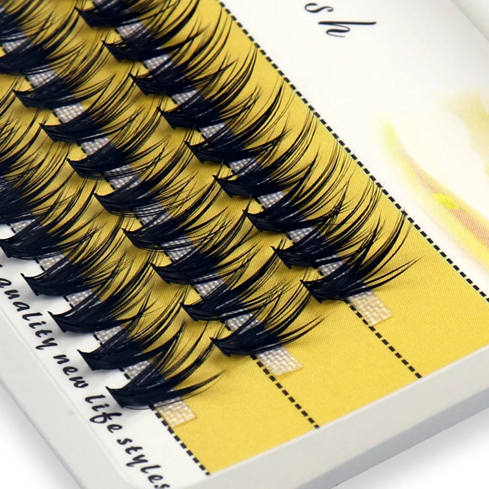 Bundles Natural Eyelash Extension 3D Russia Individual Eyelash Cluster Makeup Tools Lash detail view