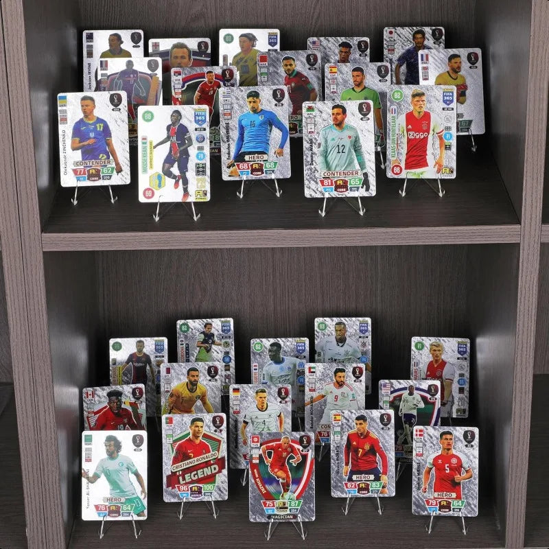 30PCS Acrylic Coin Display Stand Transparent Triangle Business Cards Photos Small Plat close-up view