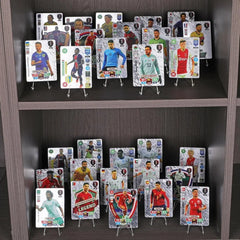 30PCS Acrylic Coin Display Stand Transparent Triangle Business Cards Photos Small Plat close-up view