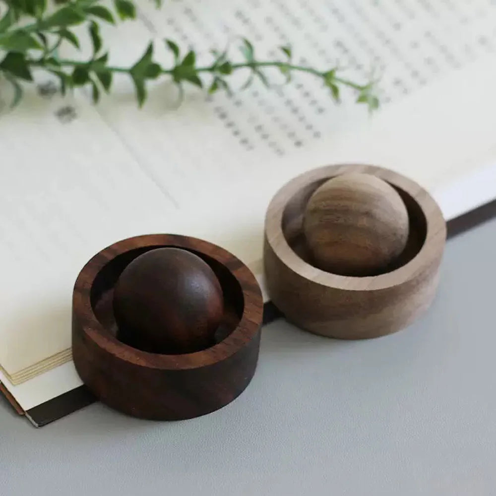 Solid Wood Essential Oil Diffuser Sphere | Natural Aromatherapy Accessory detail view