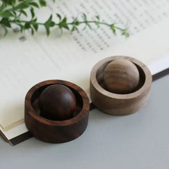 Solid Wood Essential Oil Diffuser Sphere | Natural Aromatherapy Accessory detail view