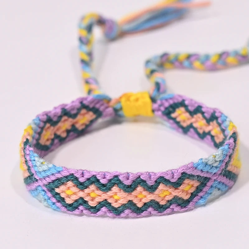 Rope Weave Bohemia Friendship Bracelet | Handmade Summer Beach Jewelry for Women close-up view