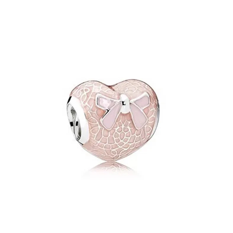 925 Sterling Silver Trinkets Rose Gold Locks And Keys Charm Of 925 Chain Bead Fit Ori alternate view