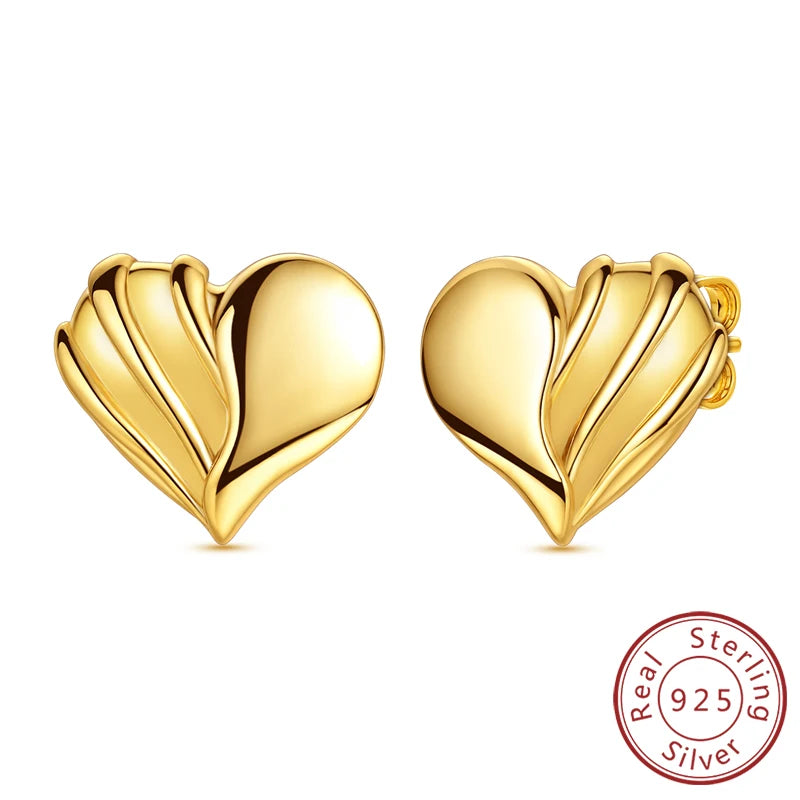 925 Stainless Steel Stud Earrings For Women Girls Simple Flower Bow Star Moon Zirco additional angle