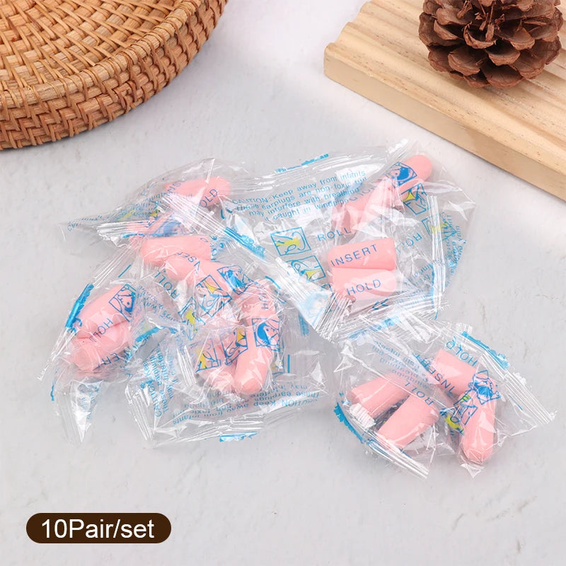 10 Pairs Sponge Earplugs | Noise-Isolating Sleep & Work Earplug Set detail view