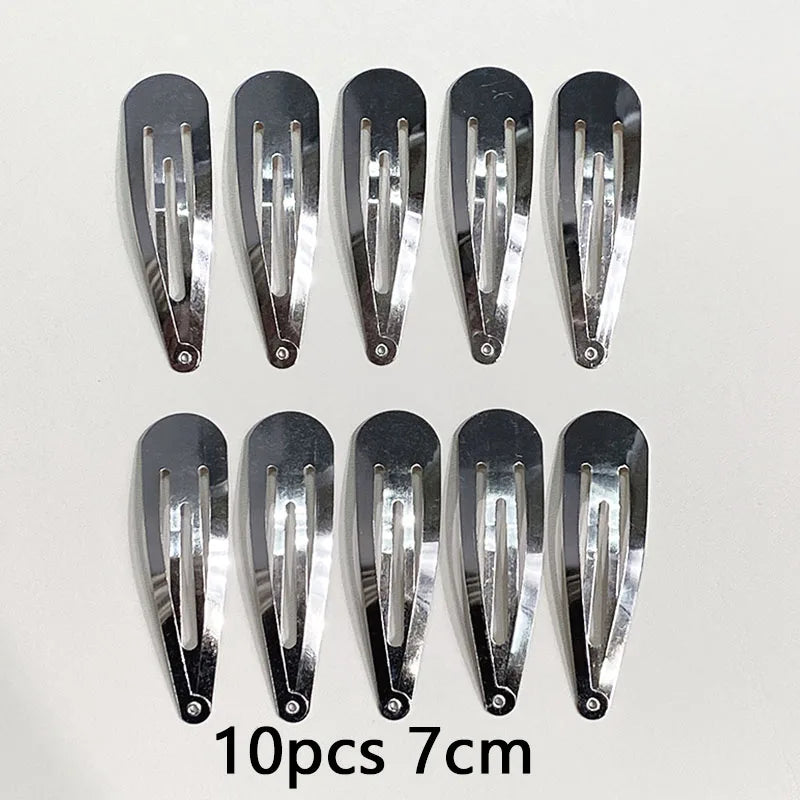 10/20/30pcs/set Women Silver Gold Black Waterdrop Shape Basic Alloy Hair Clips BB Hair close-up view
