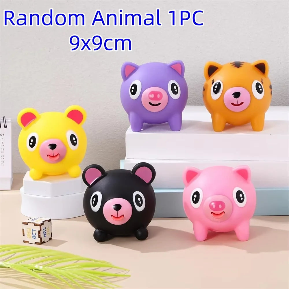 Screaming Pigs Squeeze Animal Ball Out with Sound Screaming Decompression Rubber Squeaky detail view