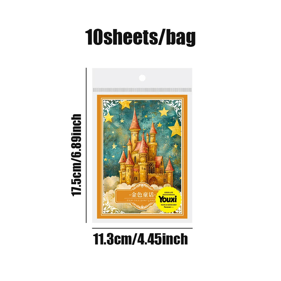 Mr Paper 30pcs Fairytale Secret Series Vintage Material Stickers Handbook Material additional angle